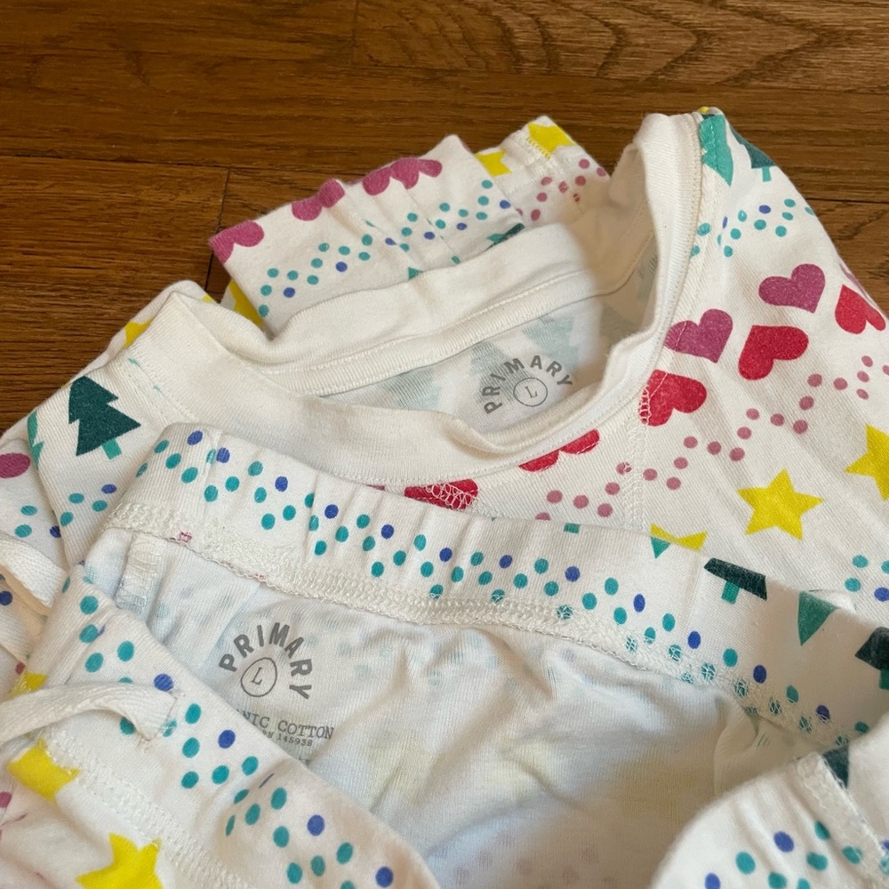 Primary Festive Patterned Pajama Set - image 3